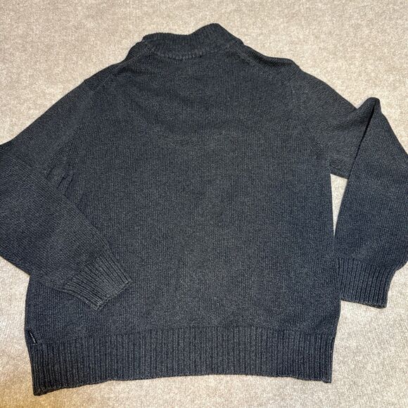 Calvin Klein CK Men Sweater XL Mock Neck 1/4 Zip Grandpa Heavy Knit Dad - Picture 2 of 5